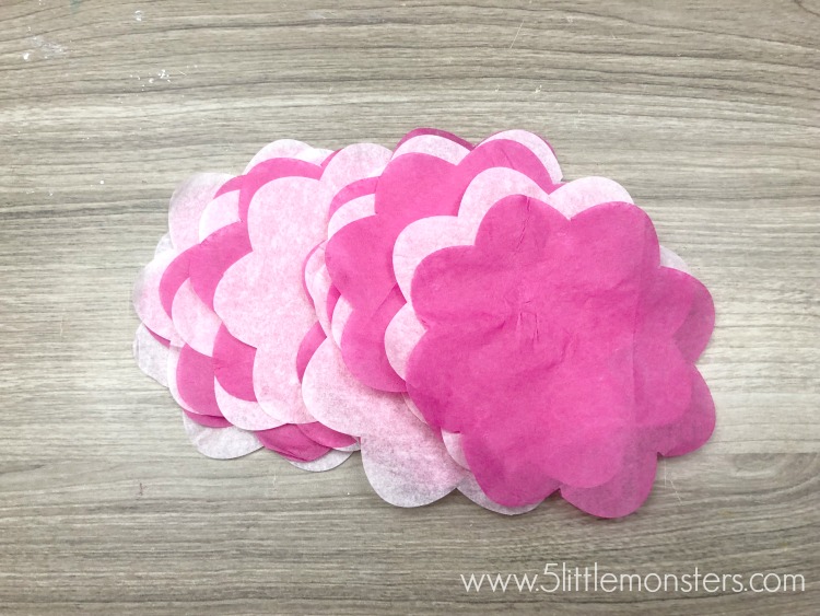 5 Little Monsters Paper Gift Box with Tissue Paper Flower