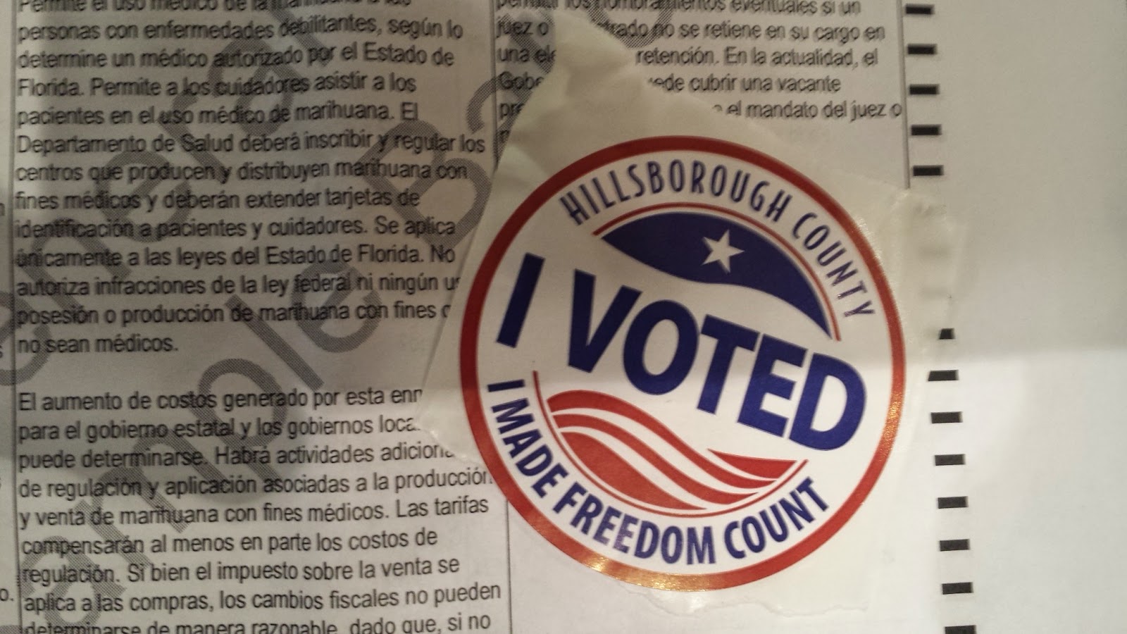 Early Voting started today in Hillsborough County, FL 