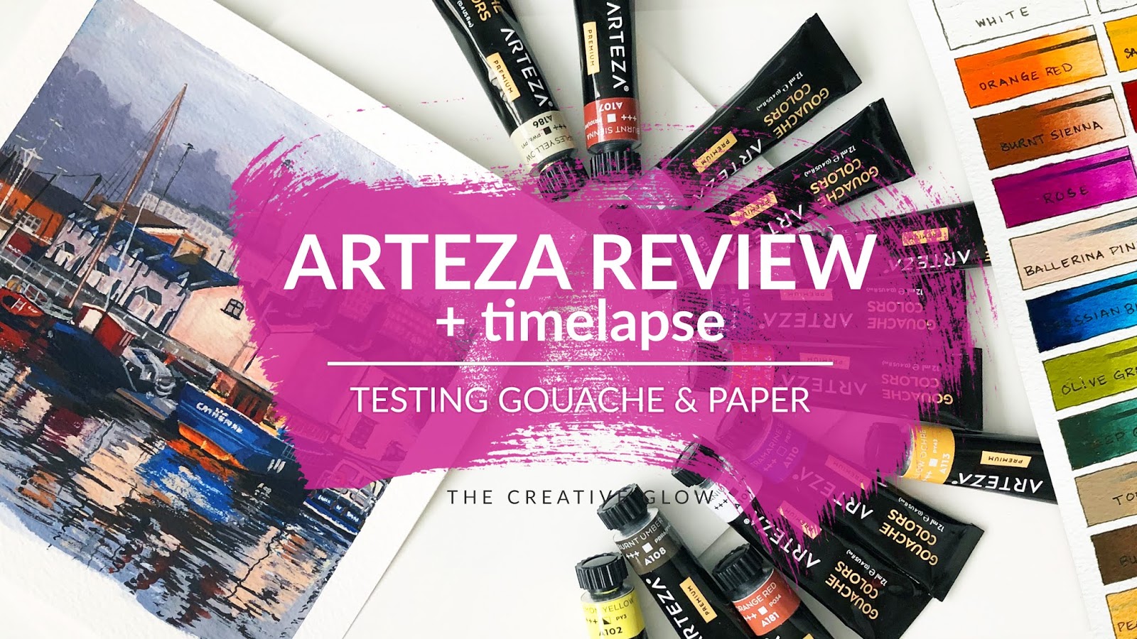REVIEW - Arteza Gouache & Paper + Timelapse  The Creative Glow: REVIEW - Arteza  Gouache & Paper + Timelapse