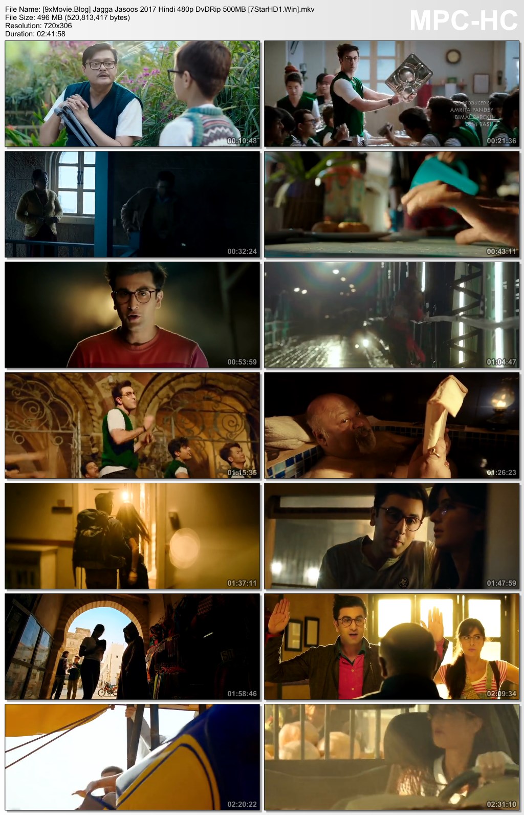 Jagga Jasoos 2017 Hindi 480p DvDRip x264 500MB