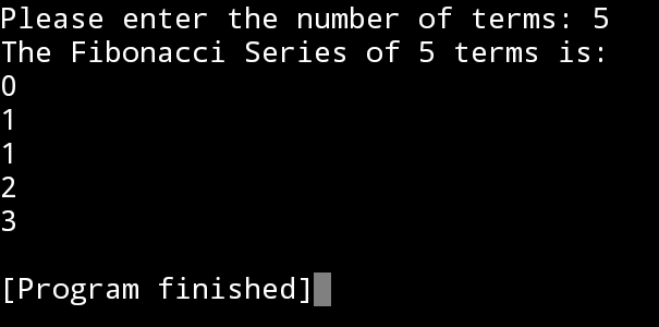 Program to print the Fibonacci Series in Python - BoiCoder