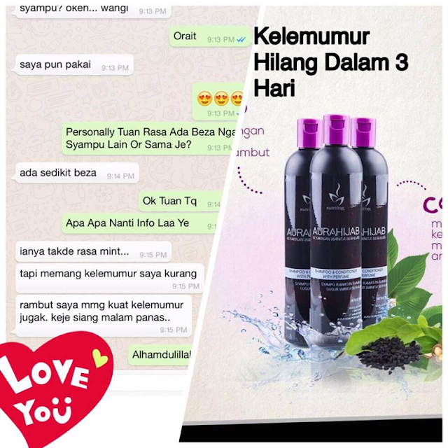 Atasi Rambut Gugur Dengan Syampu Aura Hijab