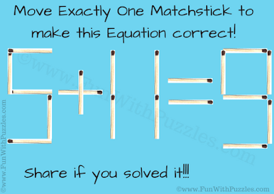 Reasoning Matchstick Puzzle and Answer Visual Puzzles Reasoning Matchstick Puzzle and Answer Visual Puzzles