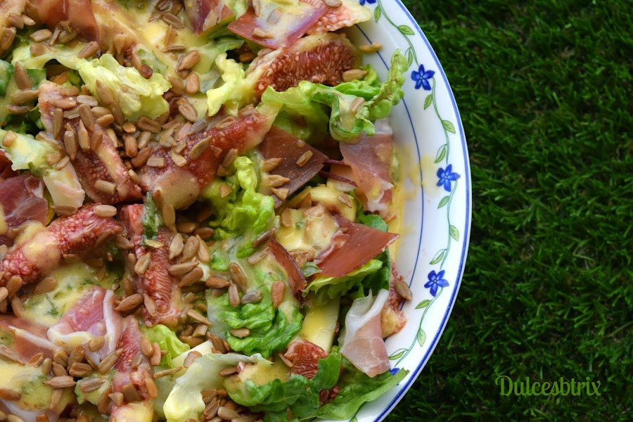 Dulcesbtrix-Ensalada Higos y jamón