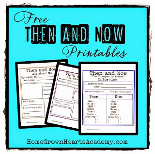 FREE Then and Now Printables