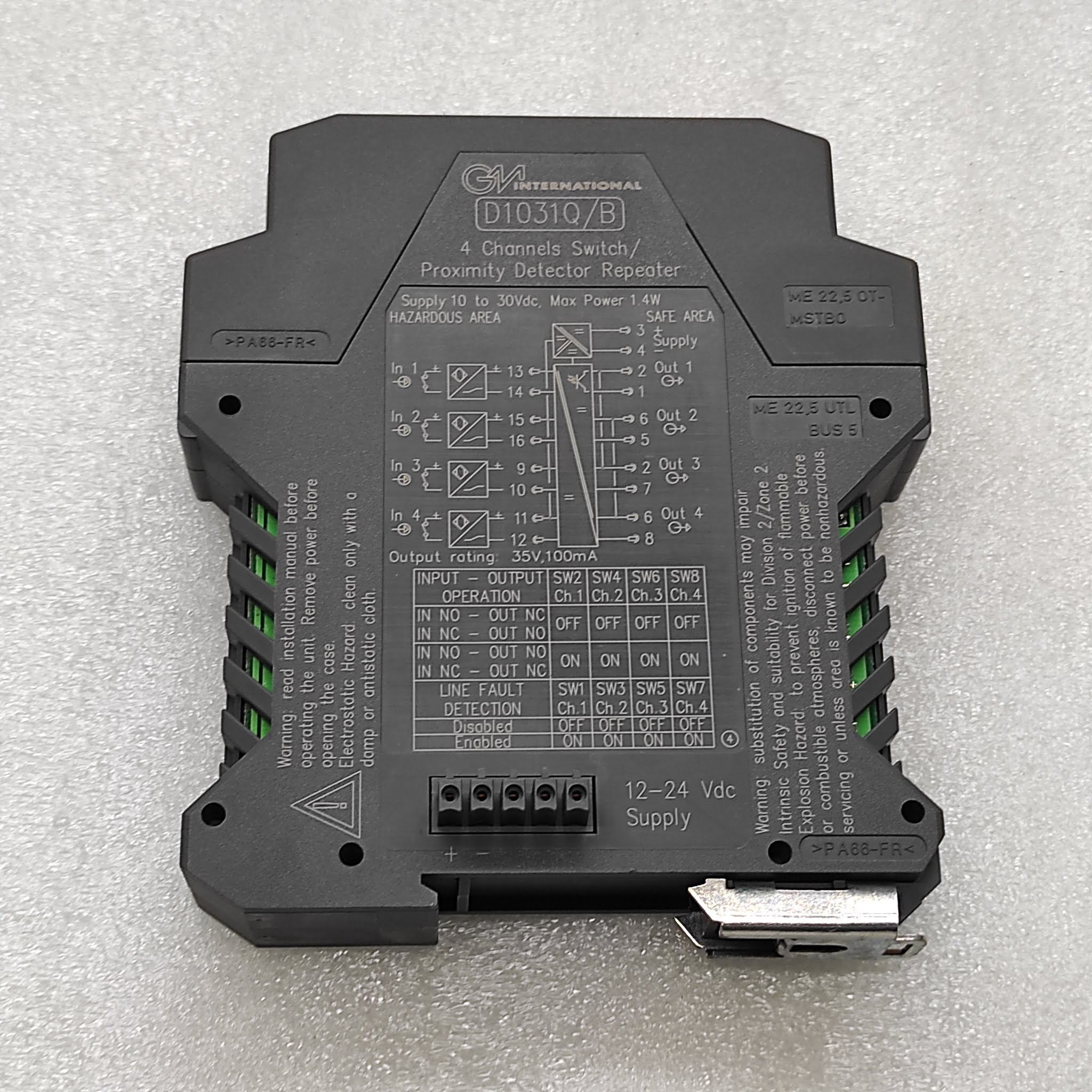GM INTERNATIONAL D1031Q/B 4CHANNELS SWITCH/PROXIMITY DETECTOR REPEATER