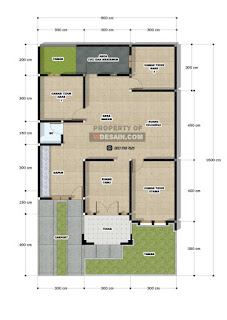 Desain Rumah Ukuran 9x15 3 kamar - DESAIN RUMAH MINIMALIS