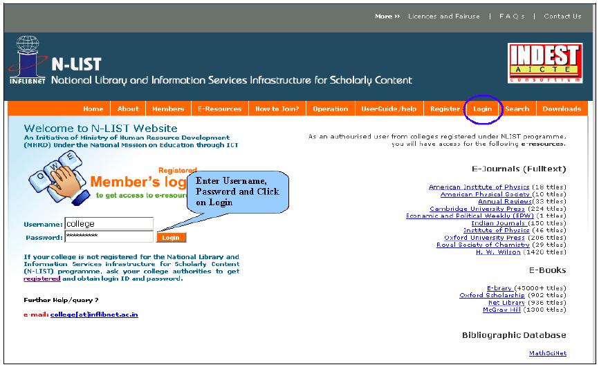 ebooks How to access Econtent from Nlist