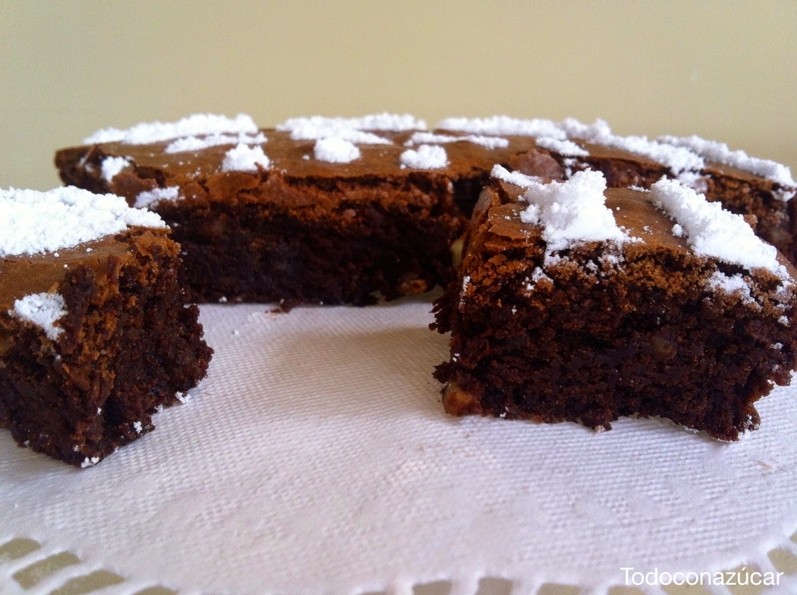 BROWNIE DE CAFÉ Y CHOCOLATE Todo con azúcar