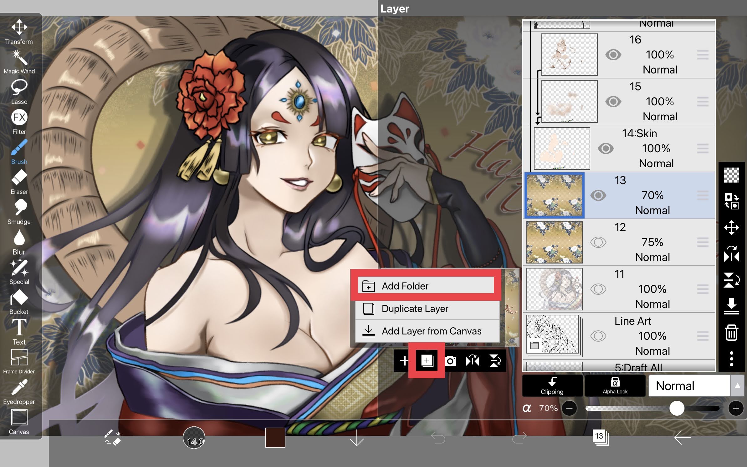 How to Put Layers in Folders in ibisPaint X
