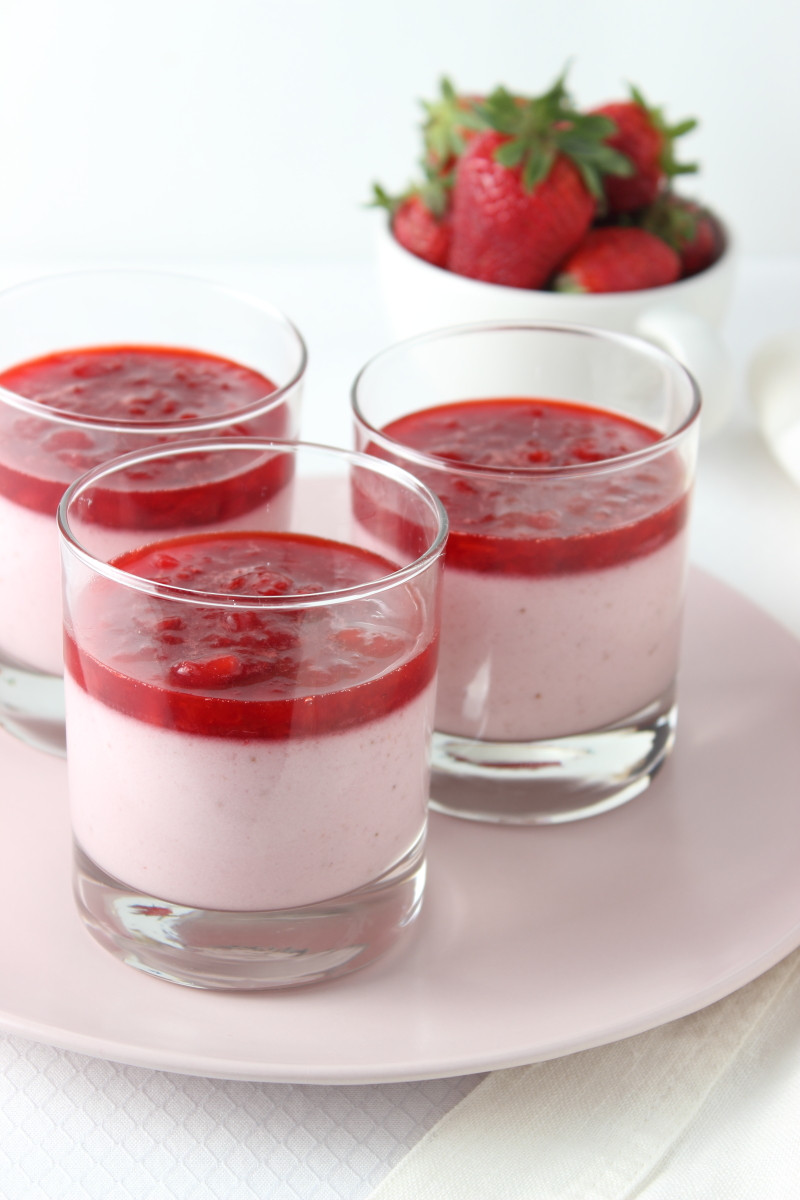 Panna cotta de fresas