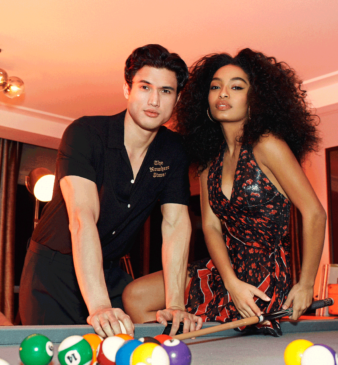 Yara Shahidi and Charles Melton pose for Cosmopolitan US May 2019