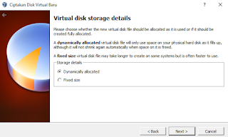 Pilih Dynamically allocated Pilih Dynamically allocated