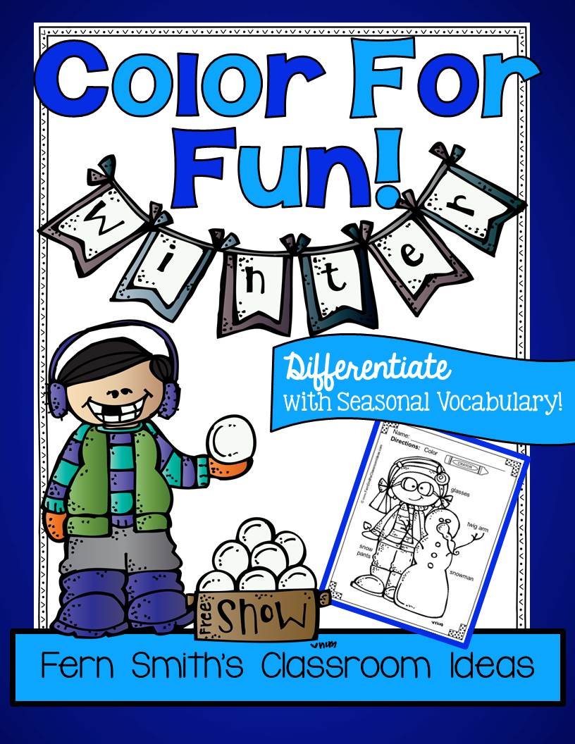 Fern Smith's Classroom Ideas Winter Fun with Seasonal Vocabulary! Color For Fun Printable Coloring Pages Fern Smith's Classroom Ideas Winter Fun with Seasonal Vocabulary! Color For Fun Printable Coloring Pages