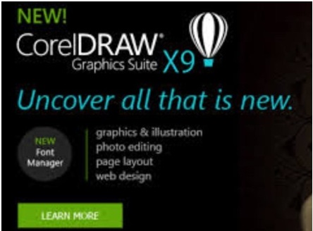 Download and register free Corel draw 9