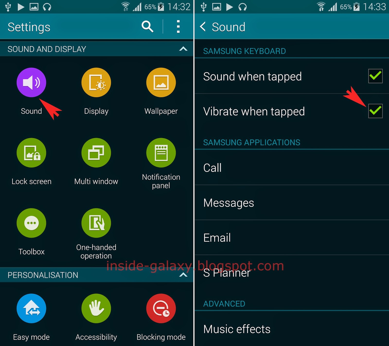 Inside Galaxy Samsung Galaxy S5 How to Enable or Disable Key Tap