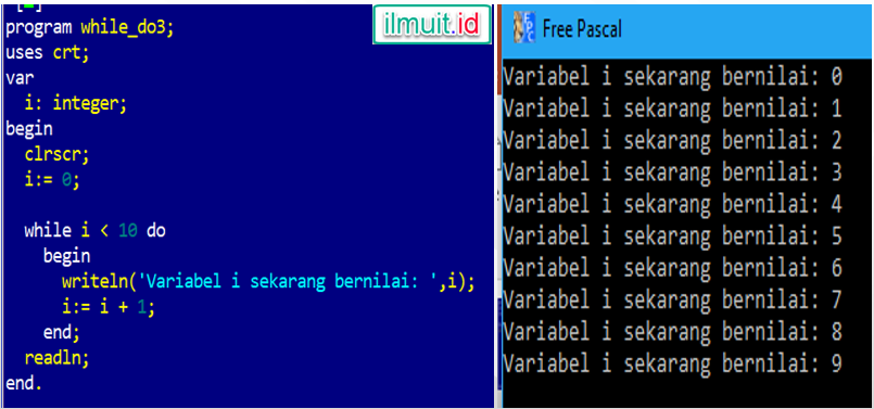 Program Perulangan While Do Dalam Program Pascal Ilmuit Id