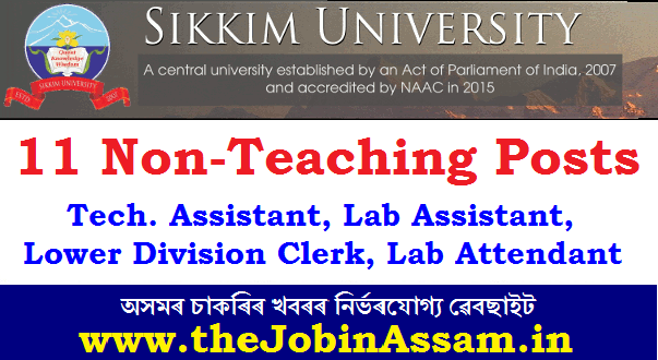 Sikkim University Recruitment 2020