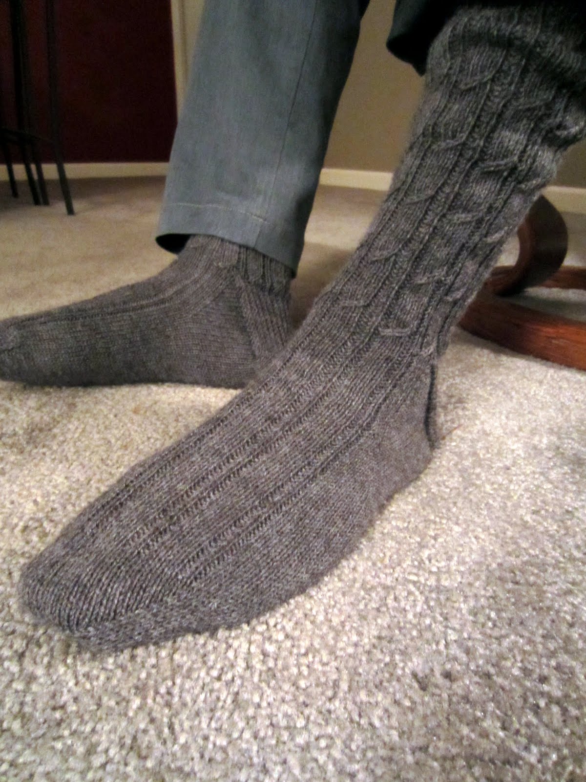 Download Knitting: Mock Cable Socks for Men