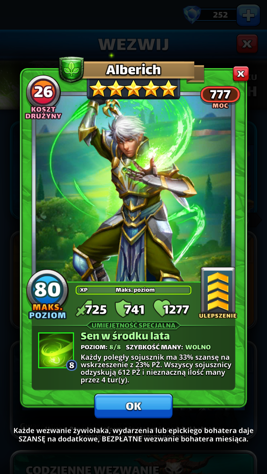 EMPIRES AND PUZZLES PORADNIK PL po grze BOHATEROWIE NATURALNI zielony