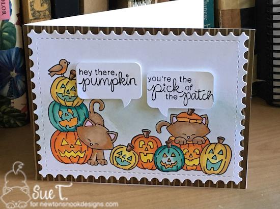 Hey there pumpkin by Sue features Newton's Bootiful Night, Speech Bubbles, and Framework by Newton's Nook Designs; #newtonsnook