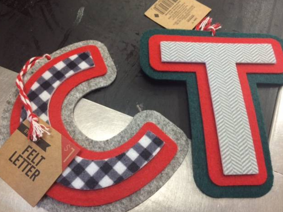 Target Addict Fab Find Felt Letters
