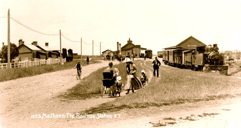 transpress nz train time at Methven a century ago
