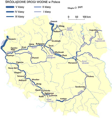 Natürliche Flüsse in Polen