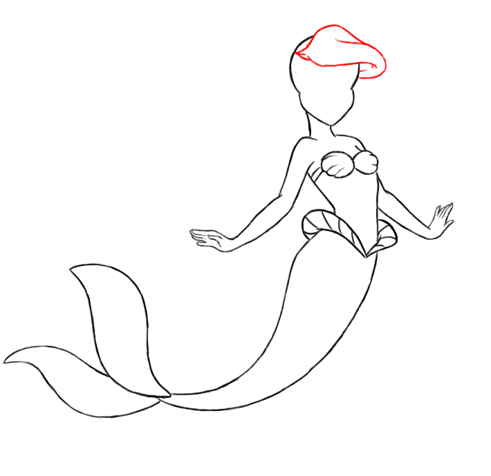 Featured image of post Ariel Drawing Step By Step Extend ariel s arms a slight bit away from her body
