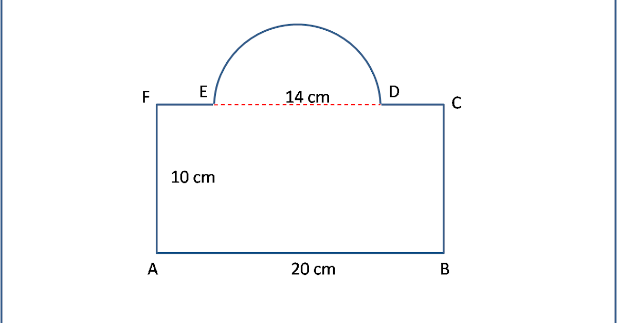 Contoh Soal Bangun Datar Gabungan Persegi Panjang Dan Lingkaran