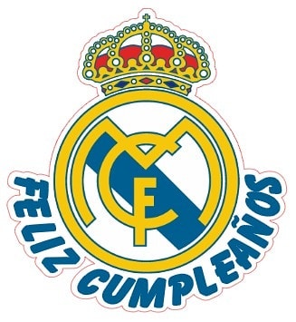 Topper Fútbol Real Madrid Feliz Cumpleaños - Mis Toppers Tus Toppers