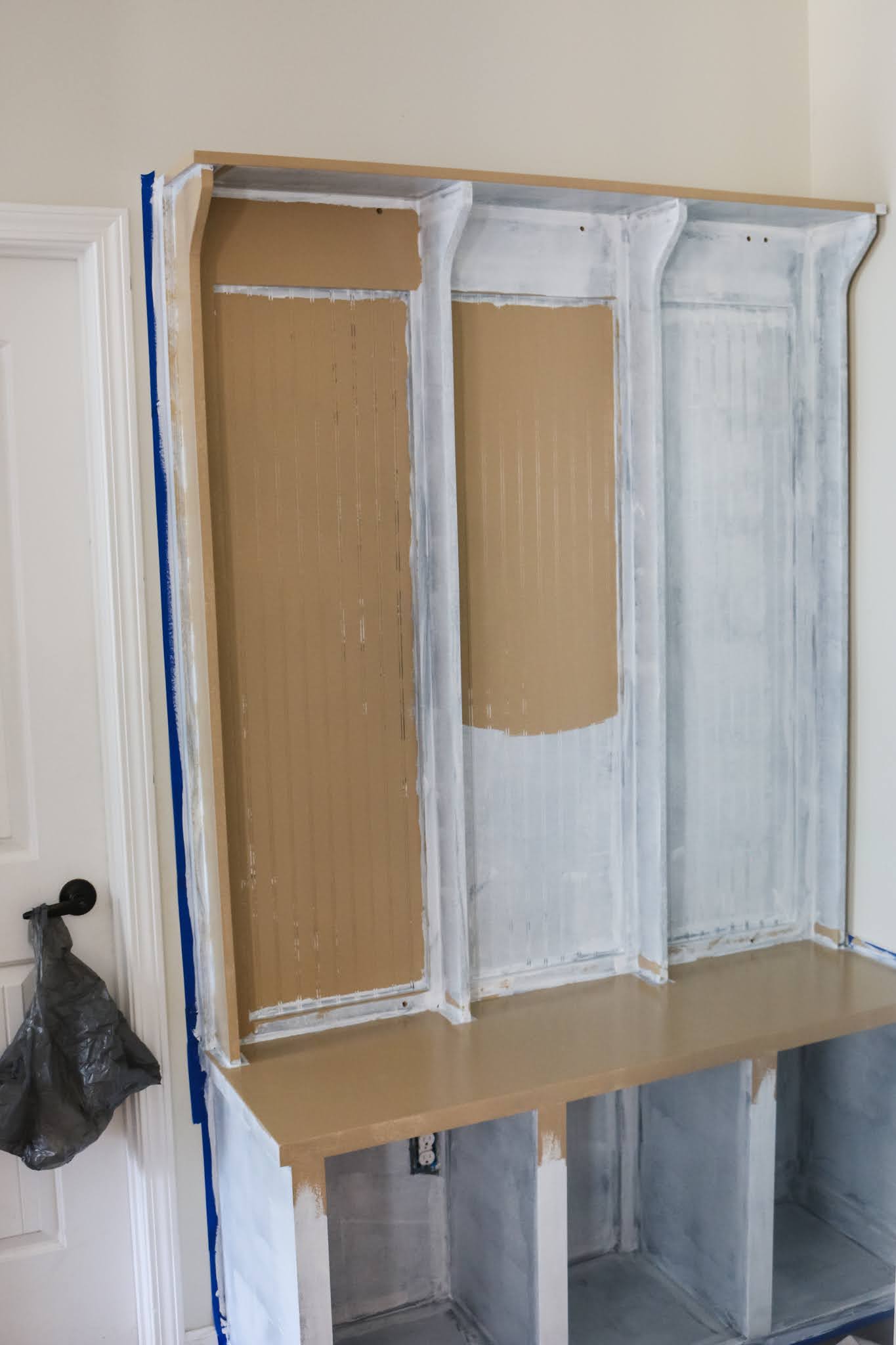 How To Paint a BuiltIn Hall Tree Pretty Real