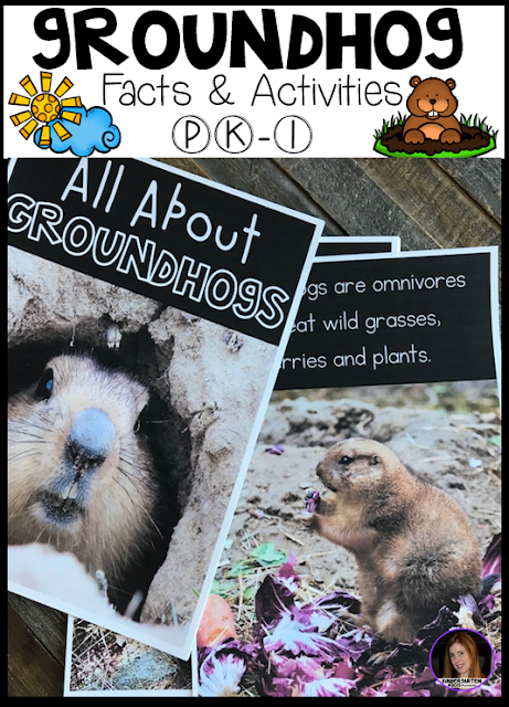 This unit includes real photos, sorting labels, All About Groundhog’s large group book, comprehension pages and voting and graphing materials.