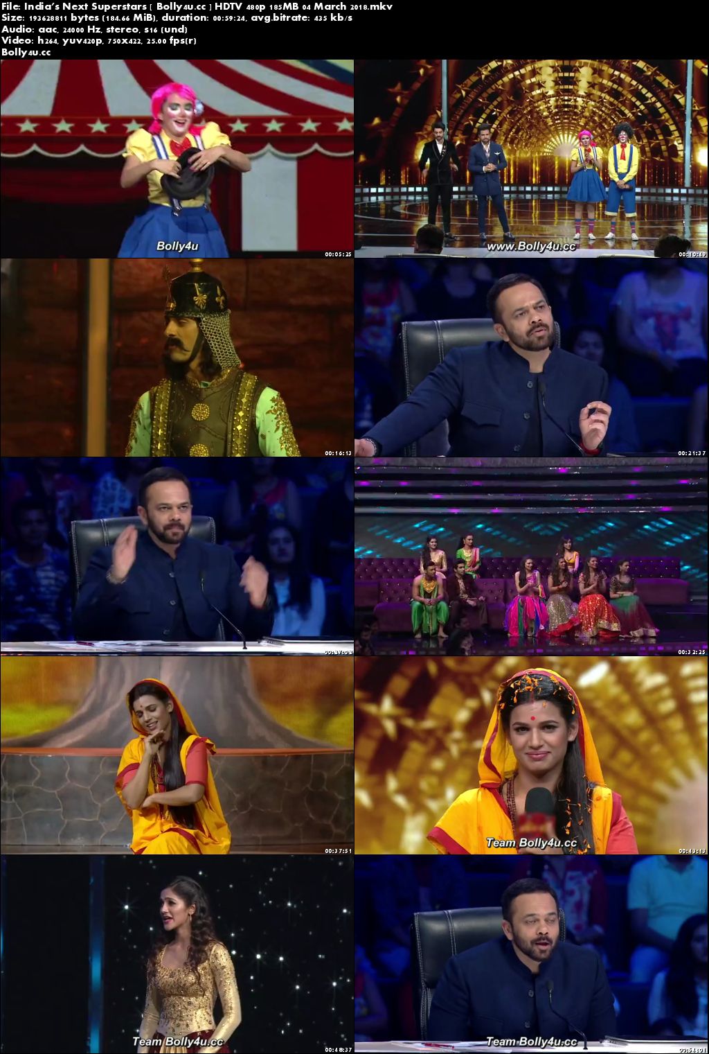 Indias Next Superstars HDTV 480p 180MB 04 March 2018 Download