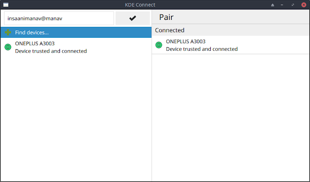 Seamlessly connect your phone with your computer using KDE Connect.