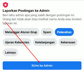 Cara Melapor Post Melanggar Ke Admin Grup Facebook