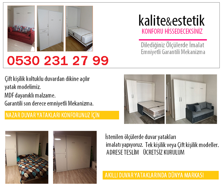 8 metrekare oda dekorasyonuKÜÇÜK DAR ODALAR İÇİN YATAK 0530 231 DOLAP