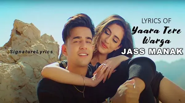 Yaara Tere Warga Lyrics - Hindi - English - JASS MANAK - New Punjabi Song Yaara Tere Warga Lyrics - JASS MANAK - New Punjabi Song