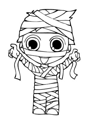 Mummy coloring pages 8