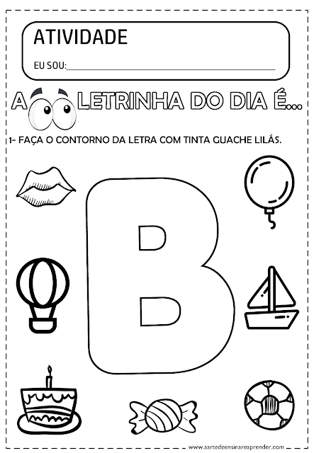 Atividade Pronta Alfabeto Letra B A Arte De Ensinar E Aprender 8bd 4996