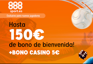 888Sport bienvenida dobla tu deposito hasta 150€ + 5€ casino 888Sport bienvenida dobla tu deposito hasta 150€ + 5€ casino