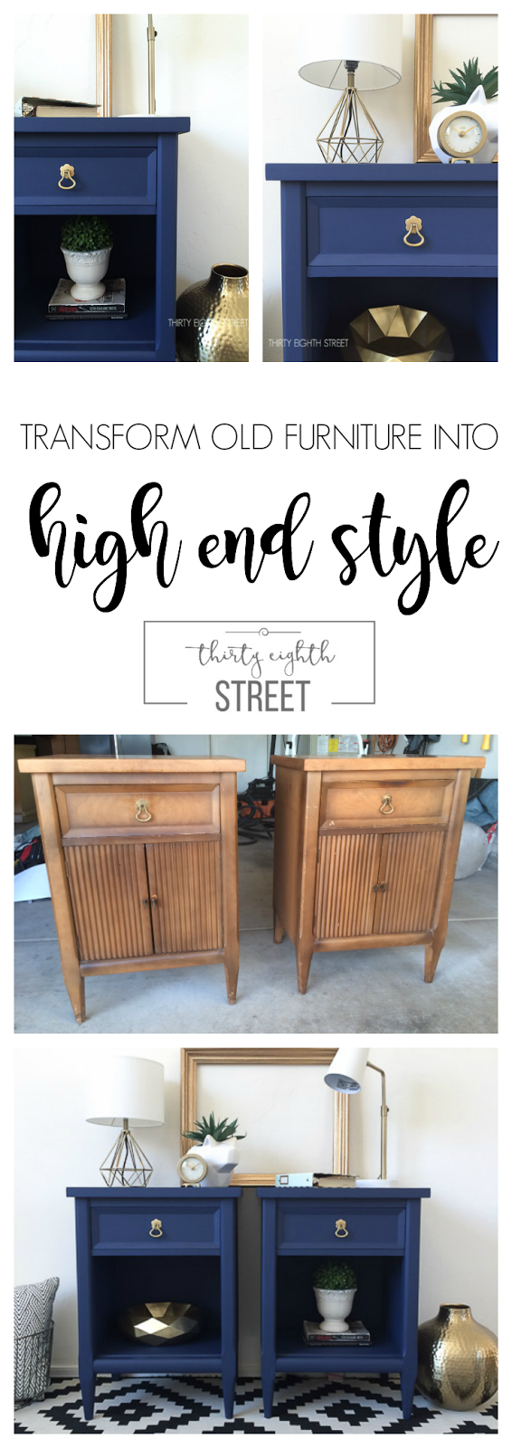 Modern Painted Nightstands With Country Chic Paint Thirty Eighth Street