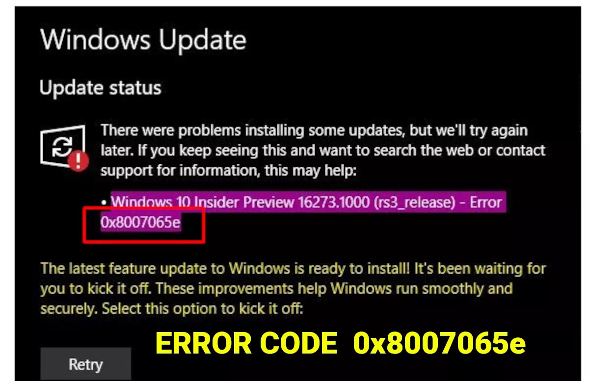 ошибка подписи 0x8007065b