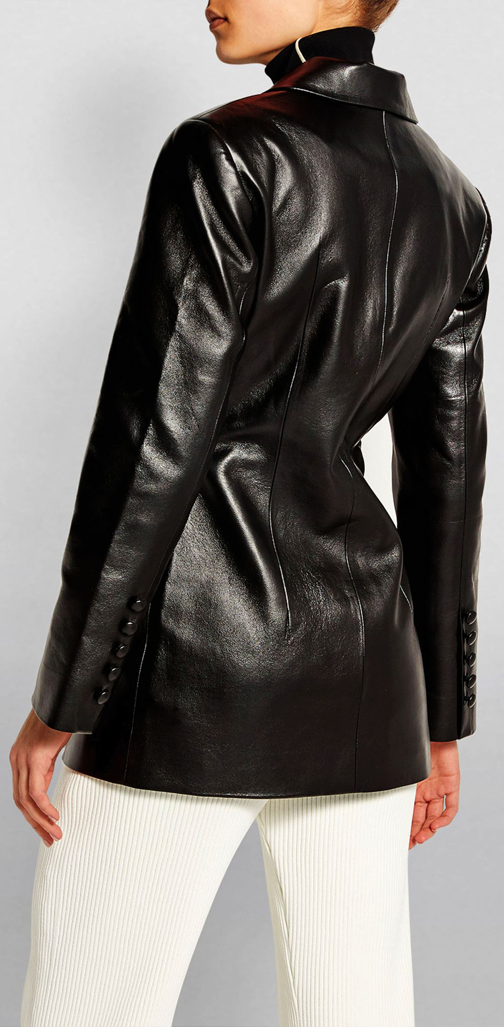 NEW BRAND: MATERIEL Faux Leather Blazer Jacket