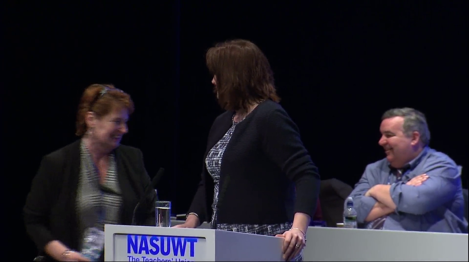 N/A: Alfred Joyner. Education Secretary Nicky Morgan heckled by