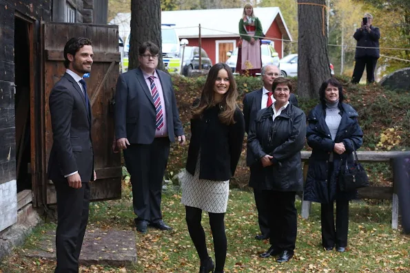 Princess Sofia of Sweden and Prince Carl Philip of Sweden visits cellulose company I-Cell in Alvdalen during the second day of a trip to Dalarna