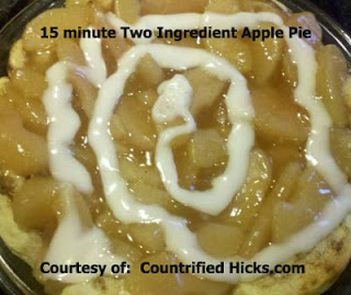 Easy apple pie recipe, fast recipes, how to make an apple pie, The Apple Lover's Cookbook, two ingredient recipes