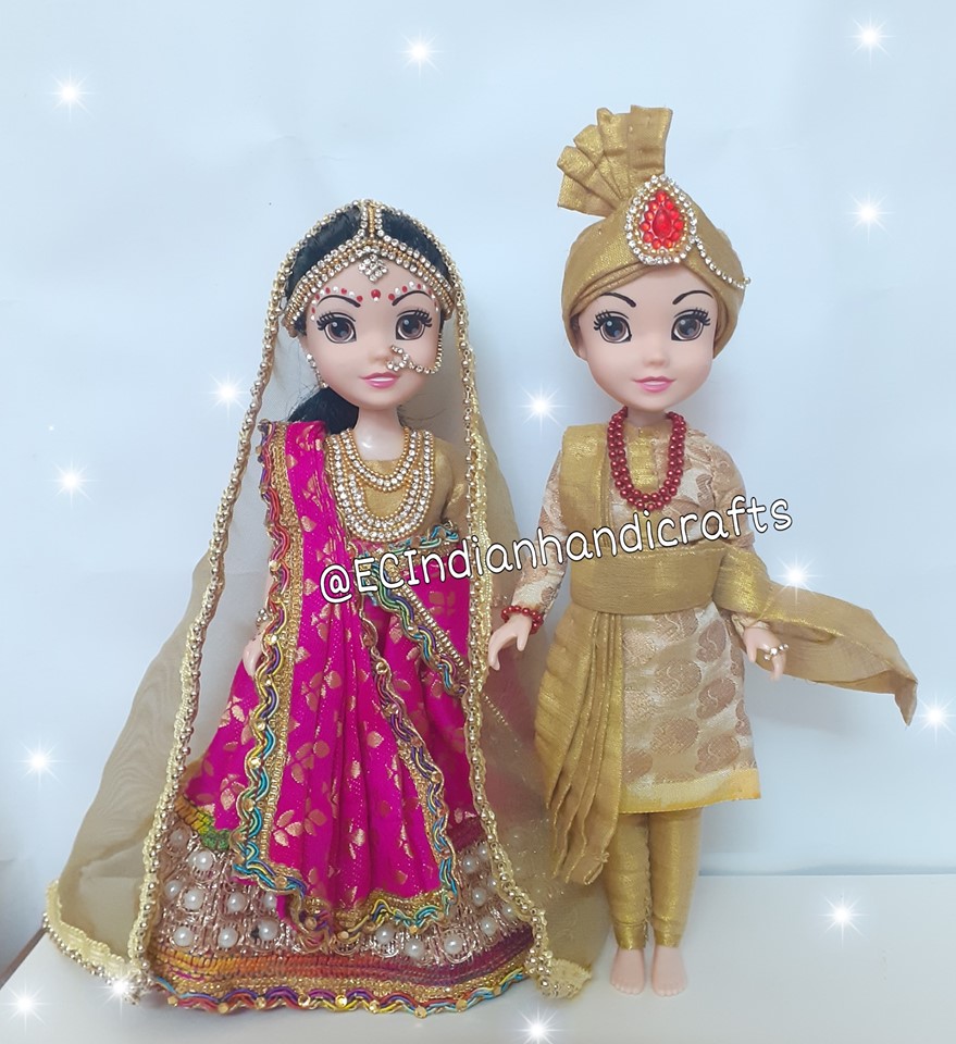bride and groom doll set