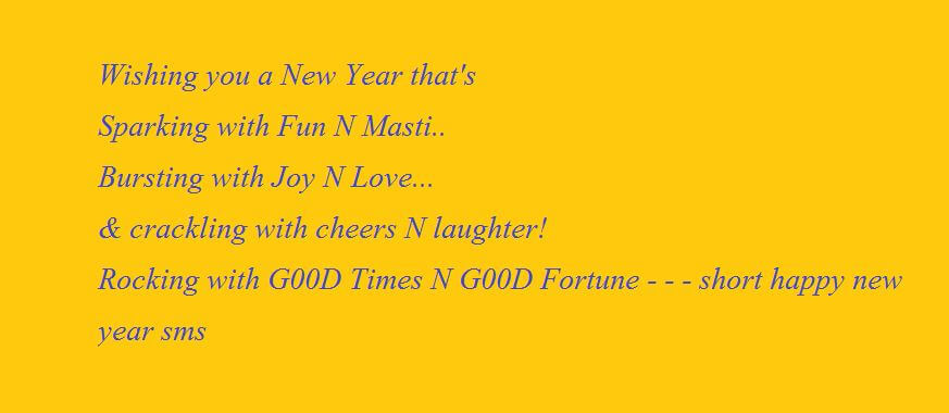 Happy New Year SMS Text Messages