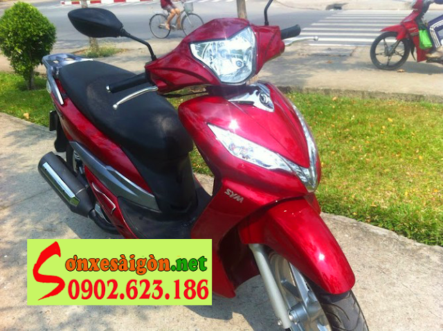 Sơn xe Shark 125 màu đỏ zin cực đẹp